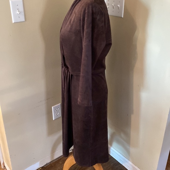 J. McLaughlin Womens Lillian Brown Faux Suede Dress | Sz L office wear business - Picture 4 of 8